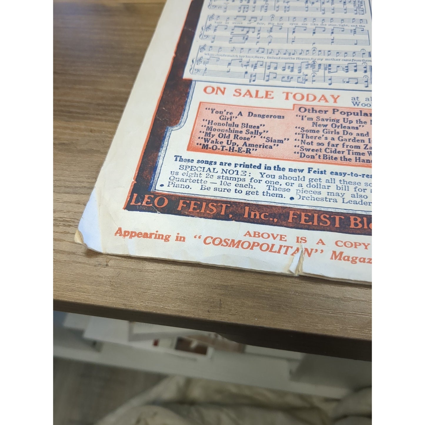 It's Not Your Nationality (It's Simply You) - 1916 large sheet music