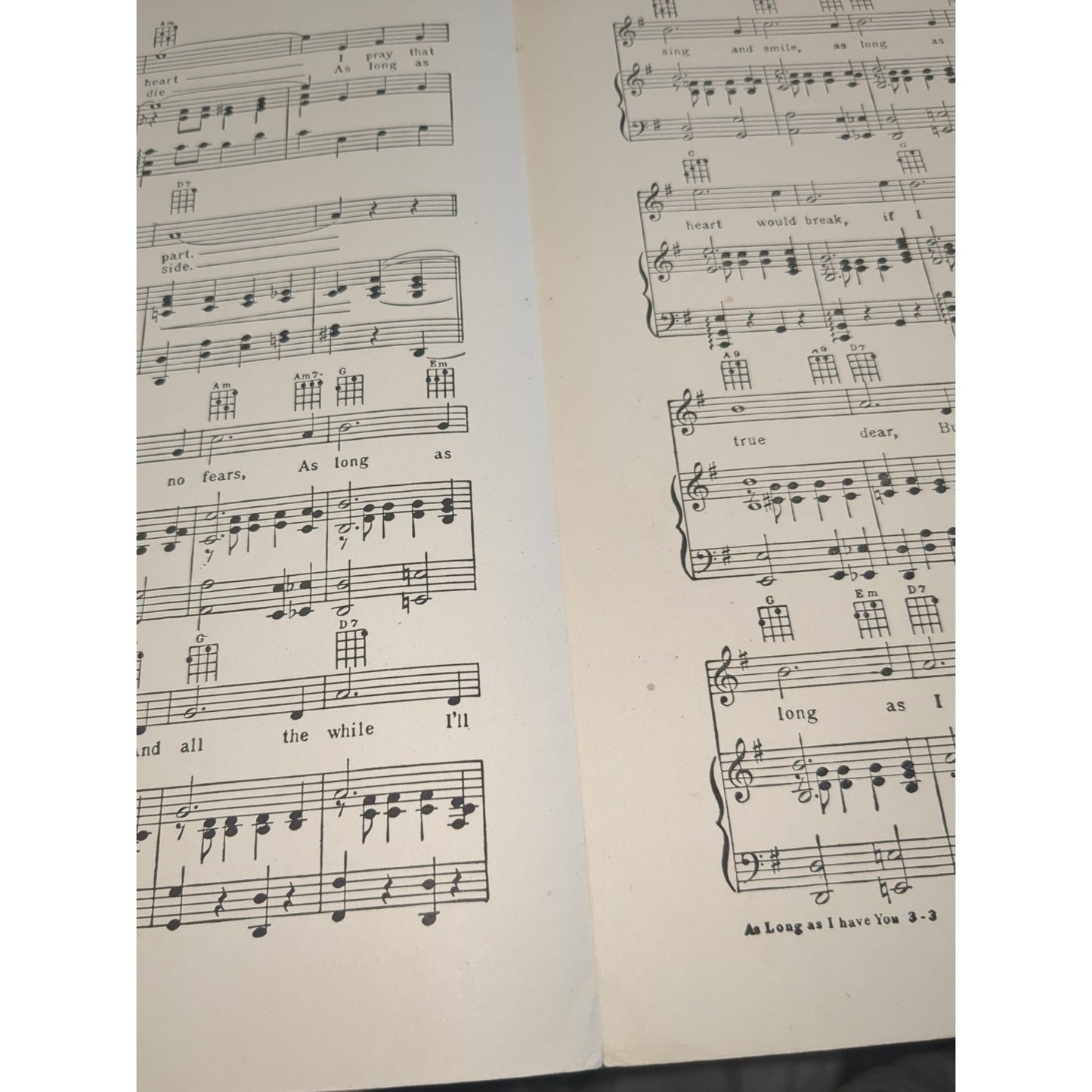 As Long As I Have You Vintage Sheet Music - 1926