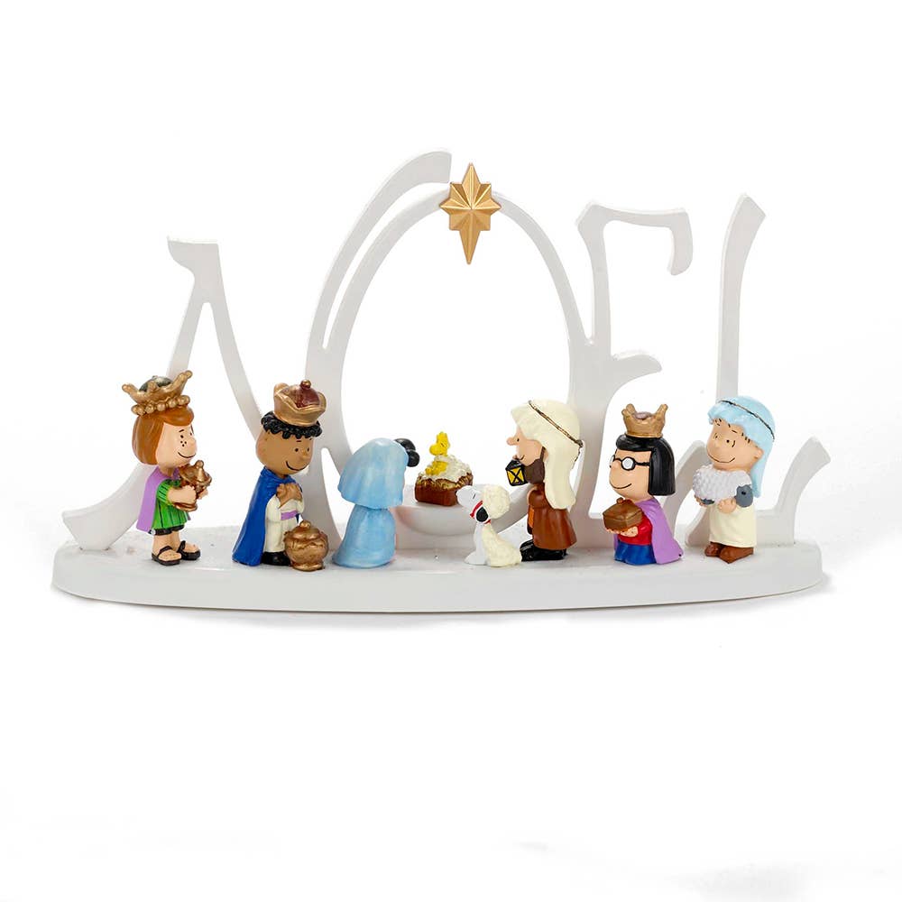 10" BATTERY OPERATED LED PEANUTS LIGHTED NATIVITY pe1