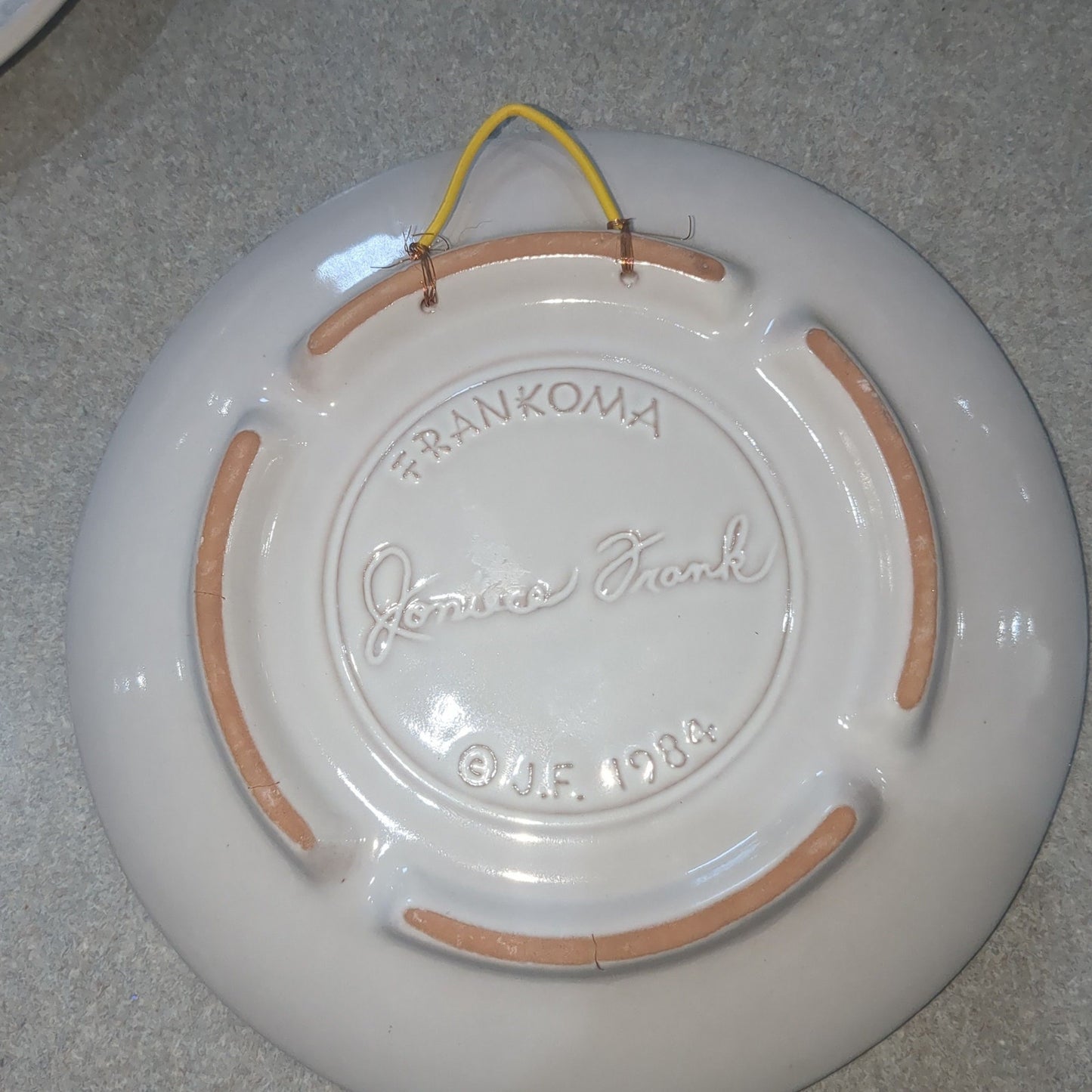 vintage frankoma plate from 1984 faith hope and love