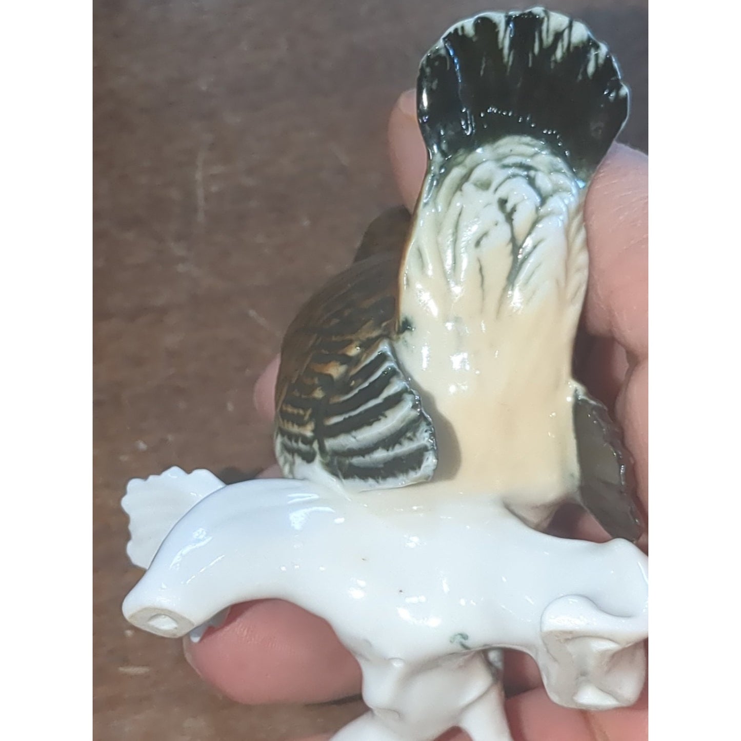 Vintage Karl Ens Porcelain Wren Bird On Branch Figurine