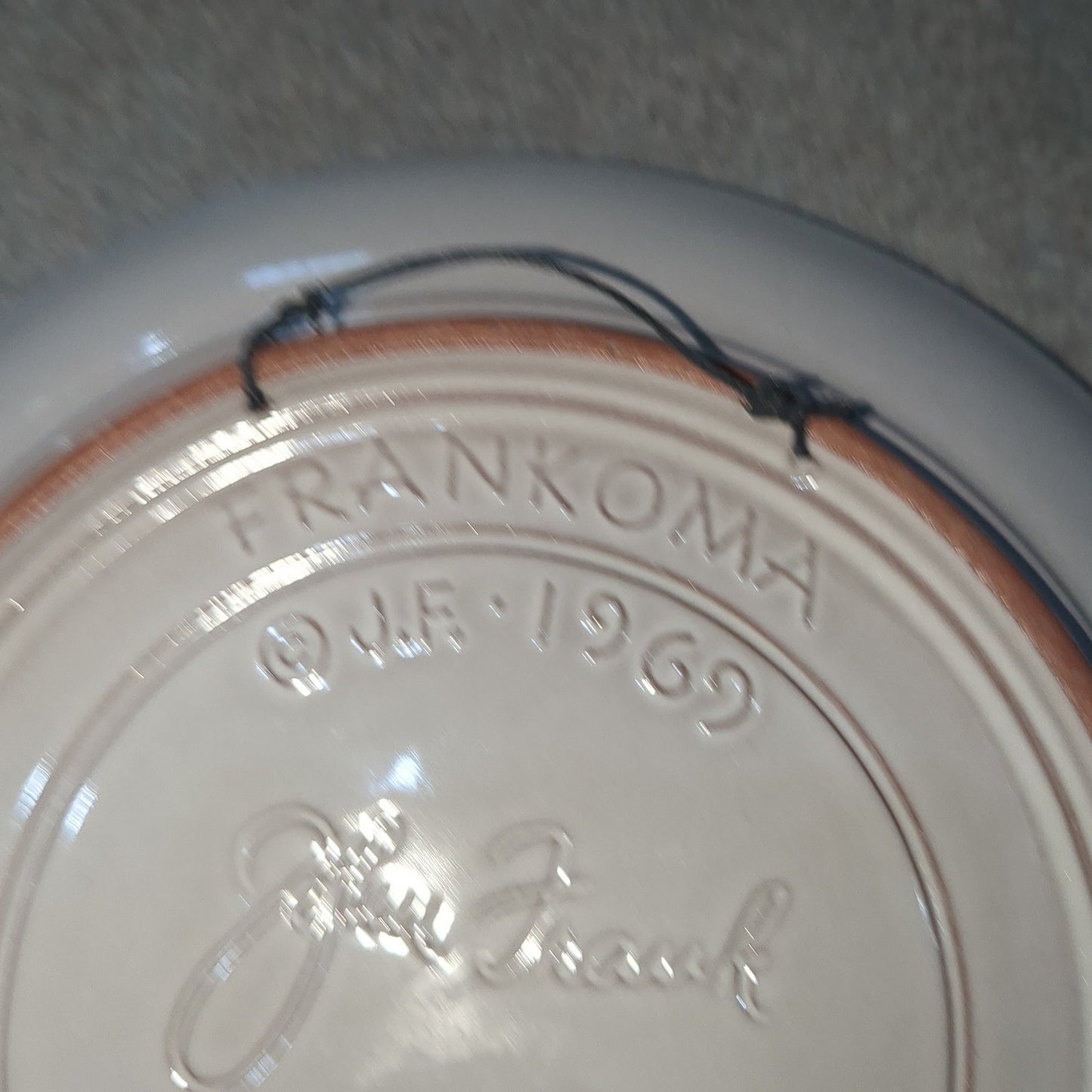 vintage Frankoma plate 1969 Laid in a manager