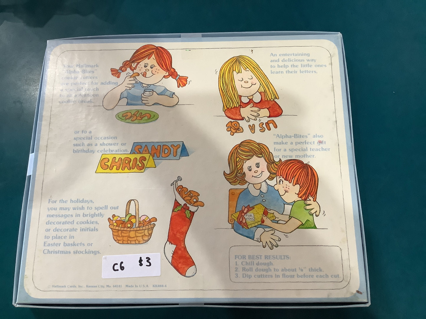 C6 vintage Hallmark Alpha-bites cookie cutters