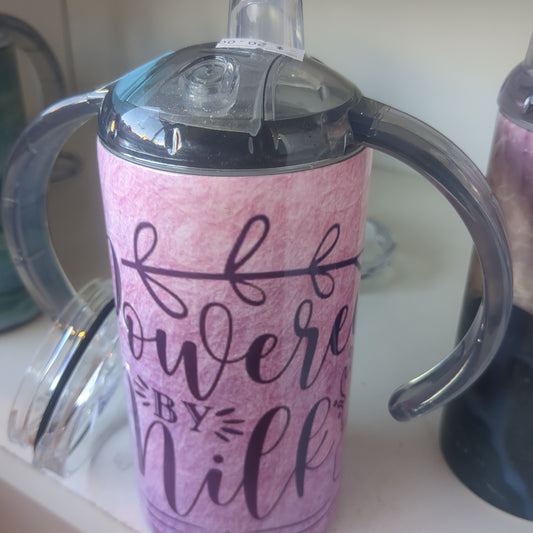 12oz Steel Insulated Sippy And Tumbler Powered By Milk