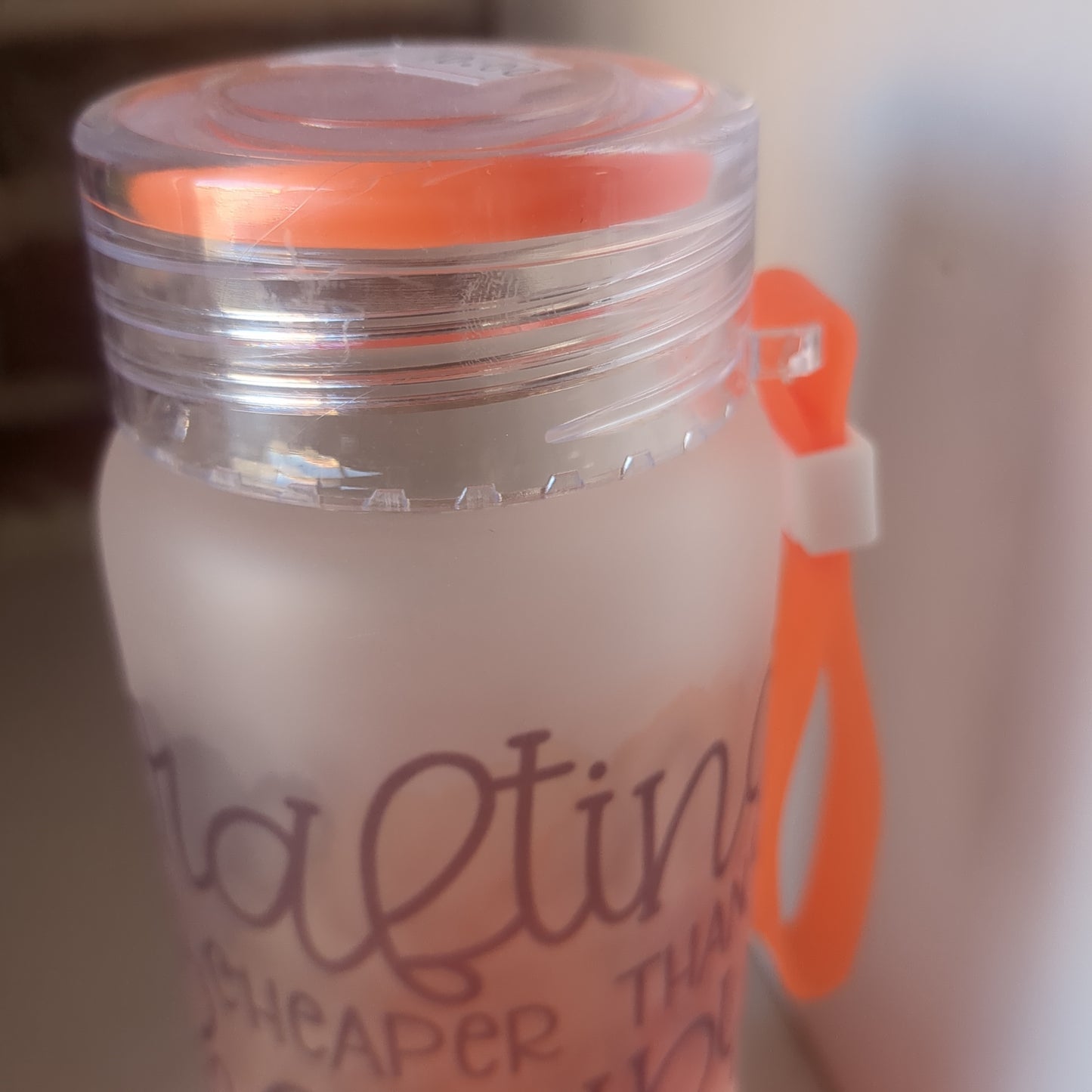 17 Oz Double wall Glass Orange Ombre Tumbler Crafting Is Cheaper Than Therapy
