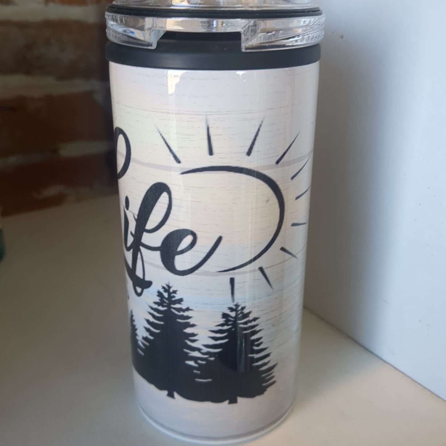 20 Oz Tumbler And Can Cooler Lake Life Cuz Beaches Be Salty