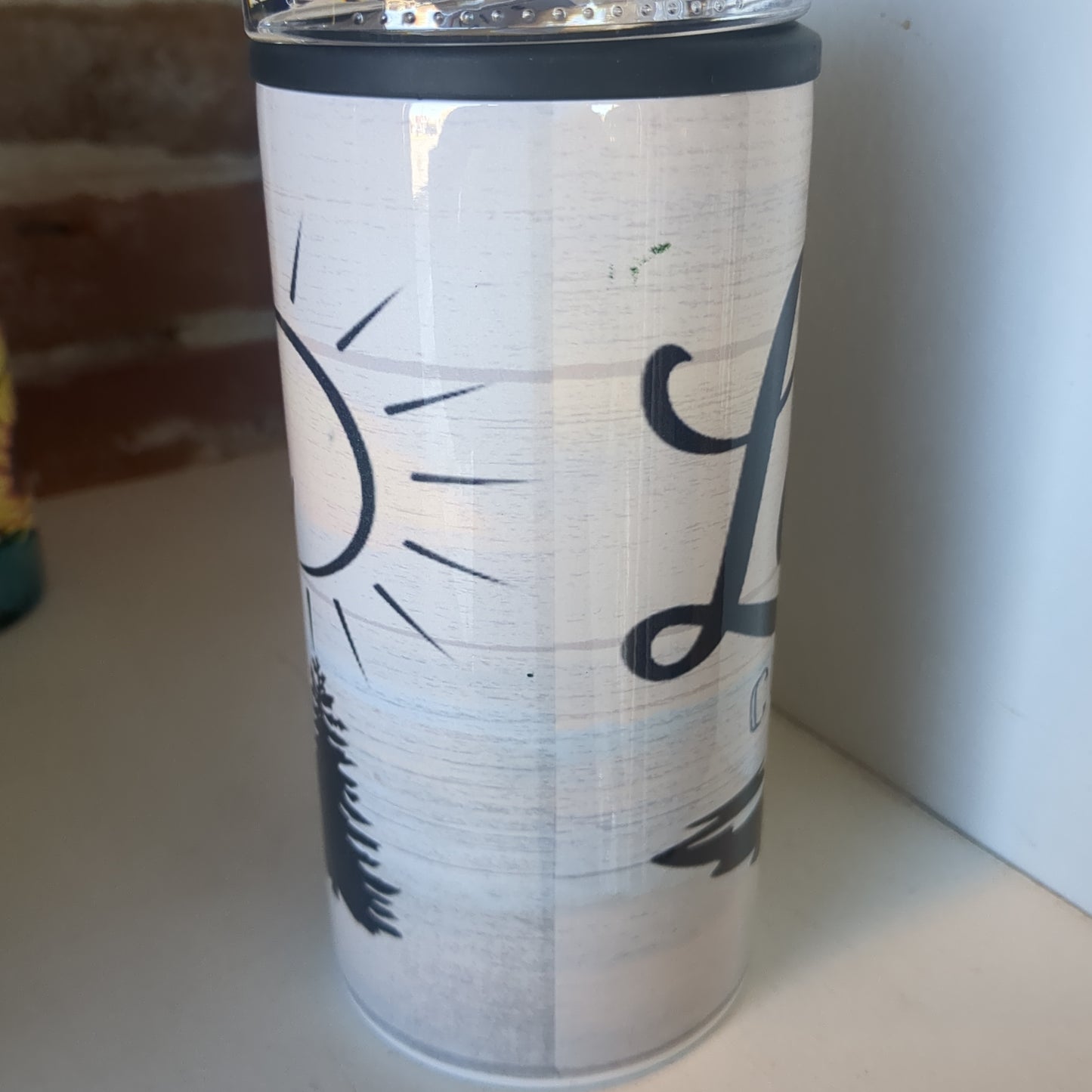 20 Oz Tumbler And Can Cooler Lake Life Cuz Beaches Be Salty