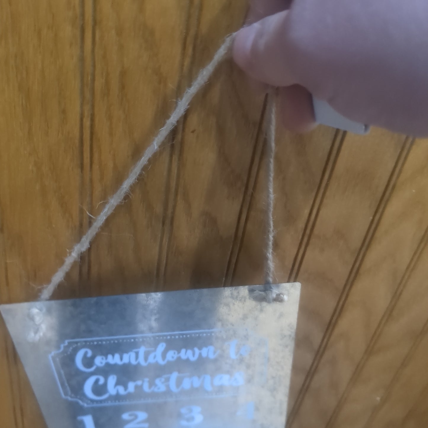 Christmas countdown galvanized metal sign advent