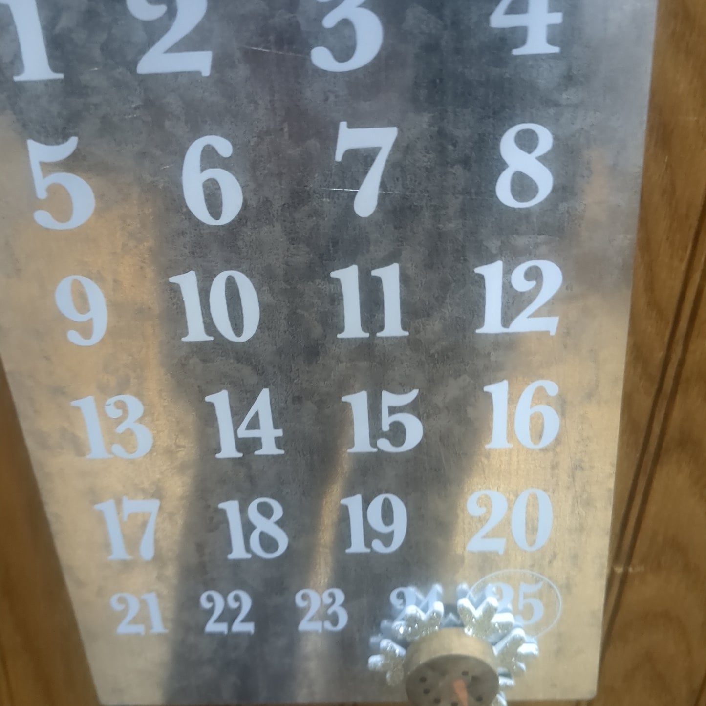 Christmas countdown galvanized metal sign advent