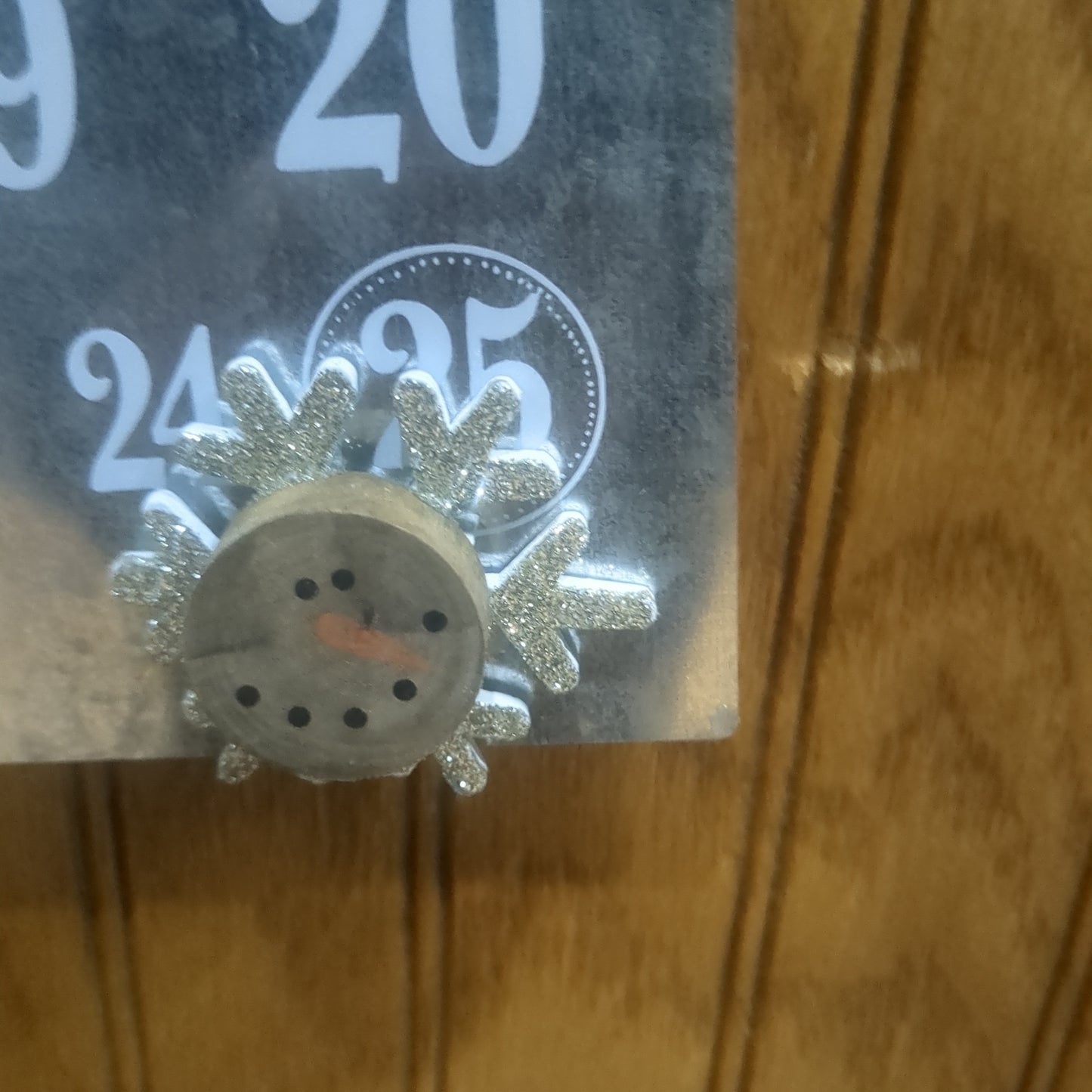 Christmas countdown galvanized metal sign advent