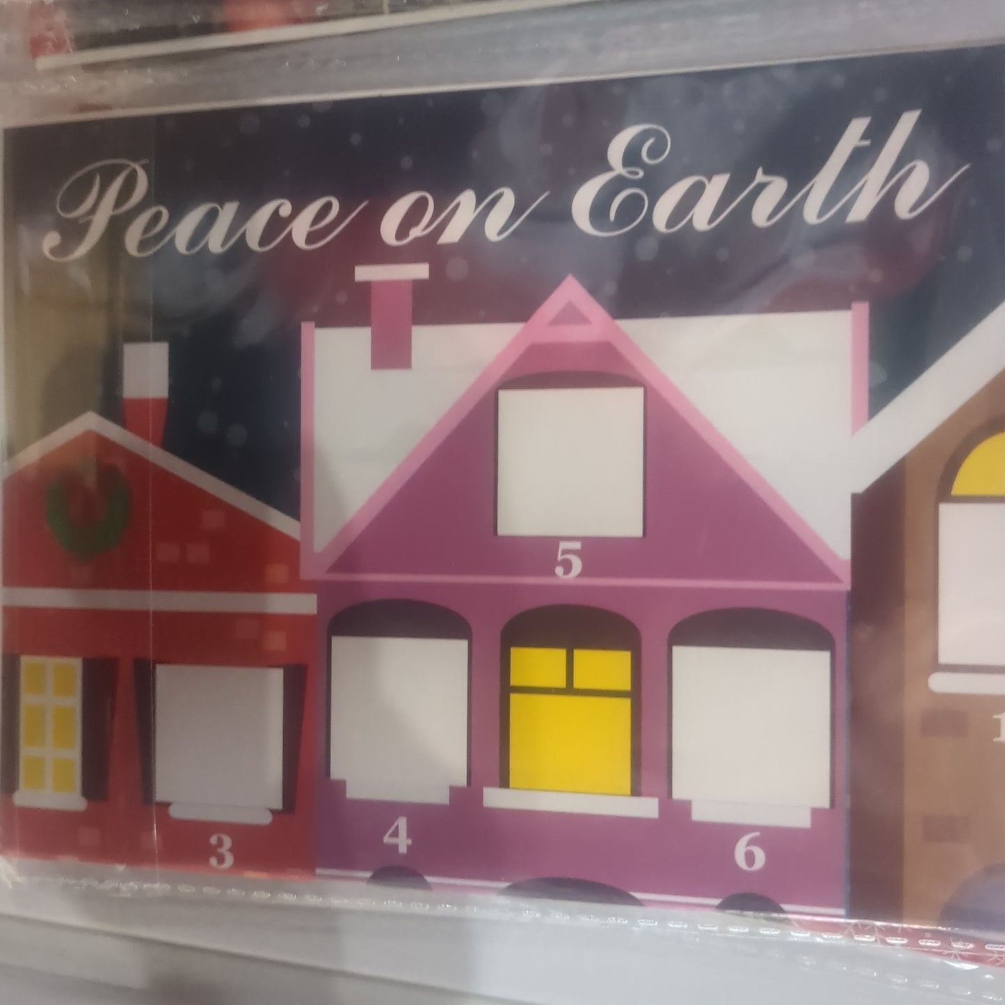 Scratch off Advent calendar city design
