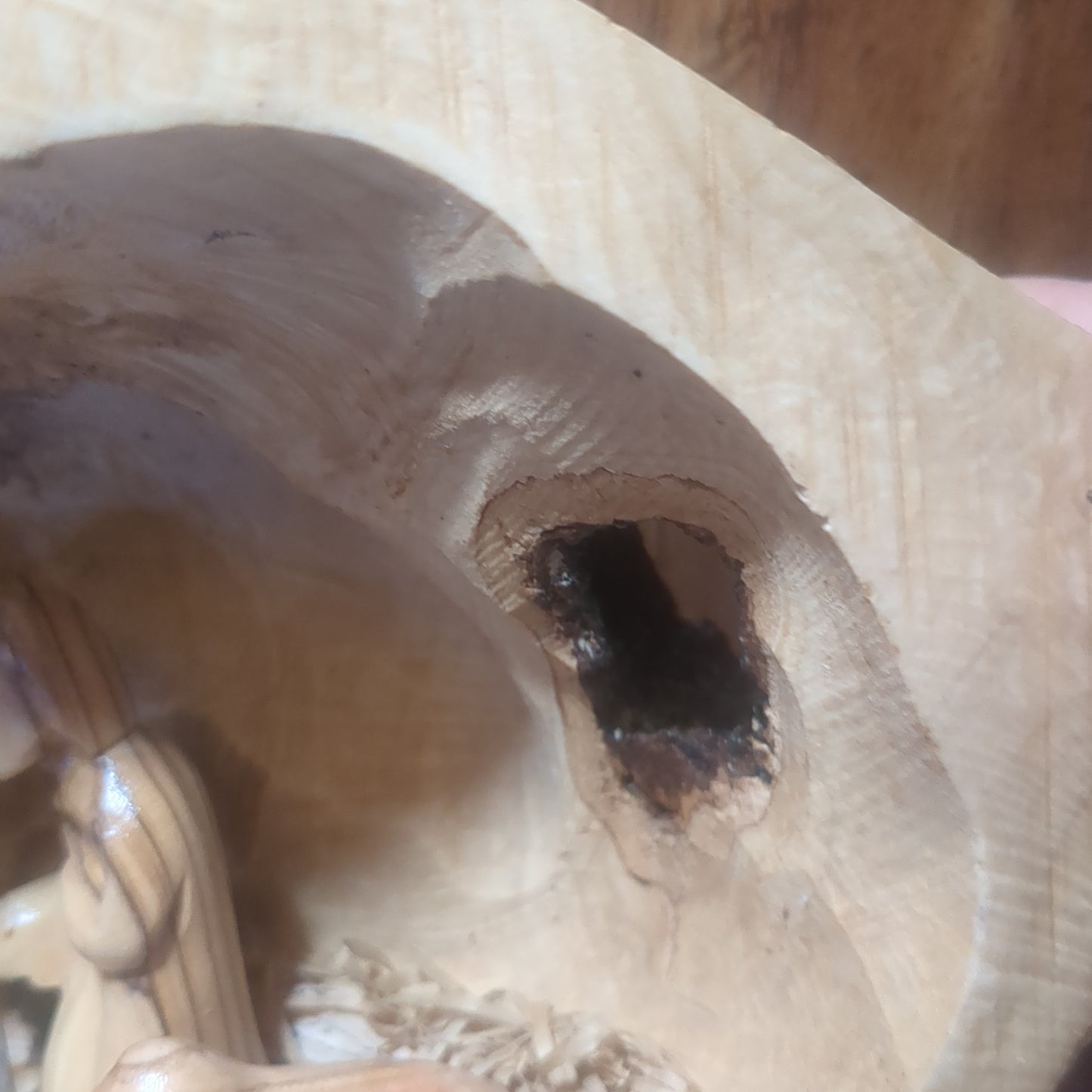 Large Grotto nativity made from Roots of the olive wood tree.  Made in Bethlehem. N1