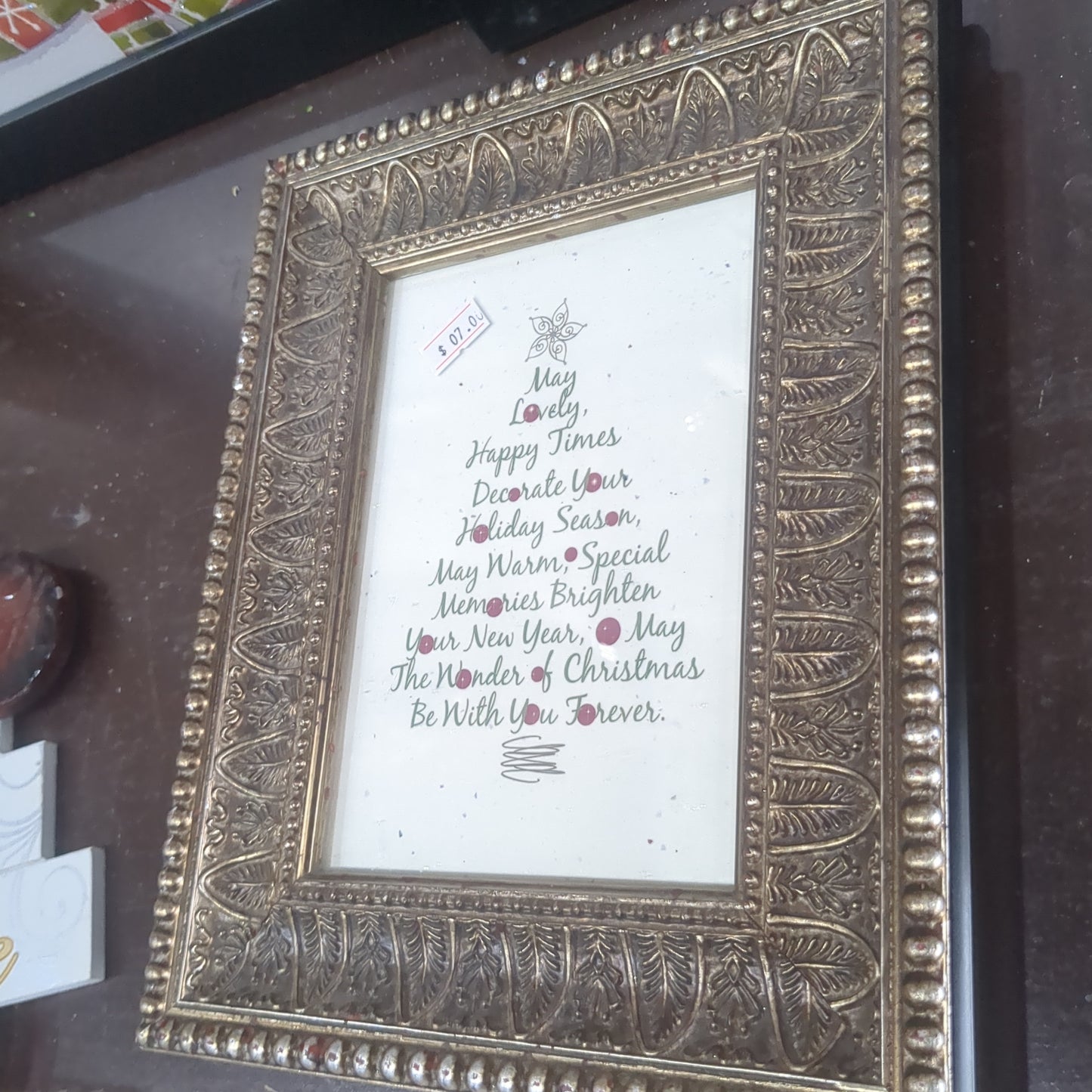 Unique Christmas saying framed