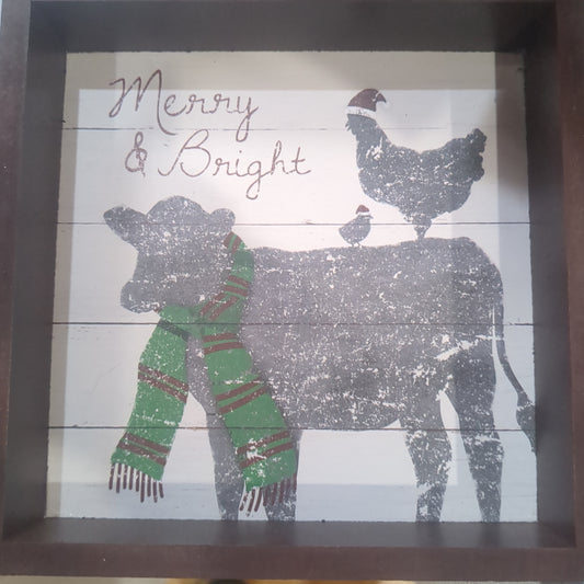 Merry & Bright Box Sign