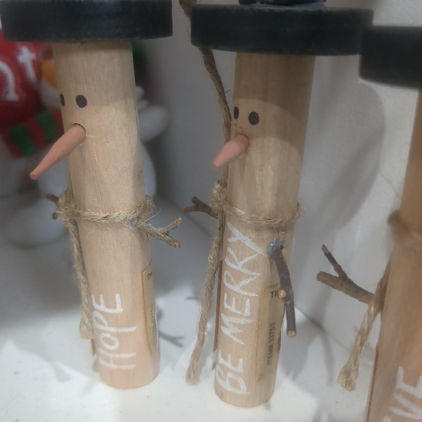 Os3 ONE ORNAMENT ONLY.  Hope Snowman Christmas Ornament