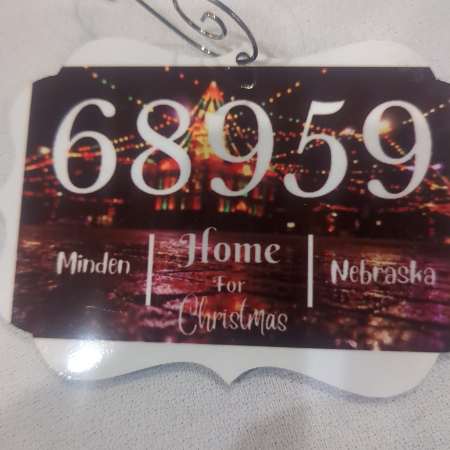 Minden Nebraska Zip Code Ornament courthouse Christmas Lights
