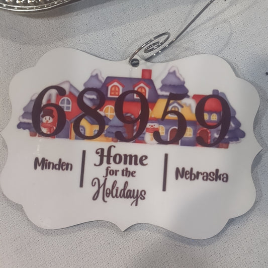 Minden Nebraska's ZIP Code Ornament house