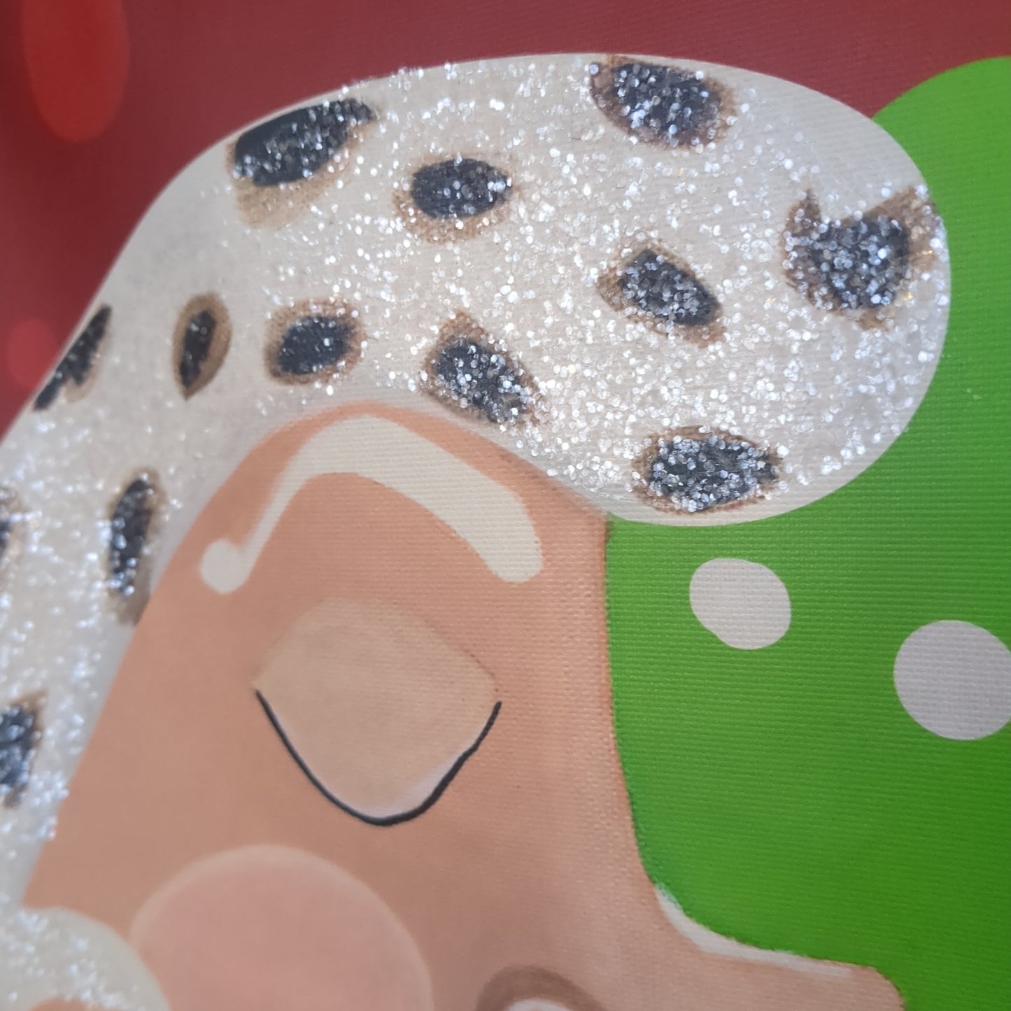 Santa Painted canvas Lisa Frost and Silvestri by Demdaco