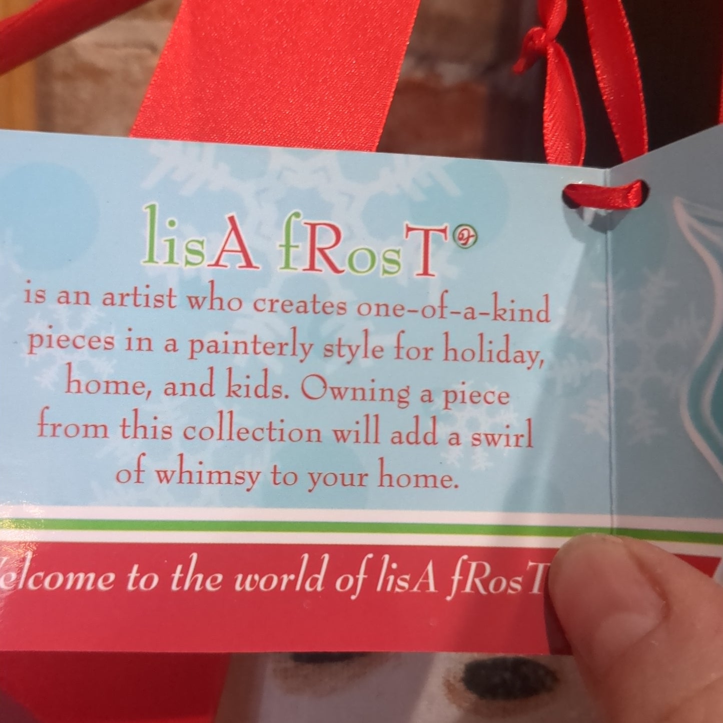 Santa Painted canvas Lisa Frost and Silvestri by Demdaco