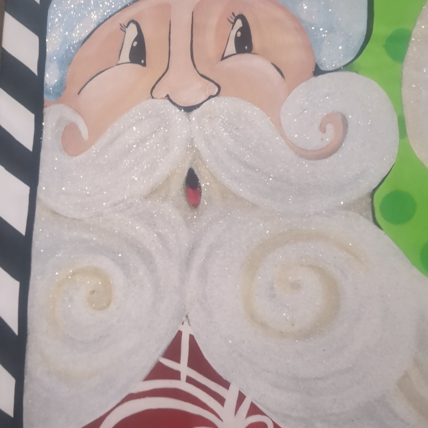 Santa Painted canvas LARGE Lisa Frost and Silvestri by Demdaco