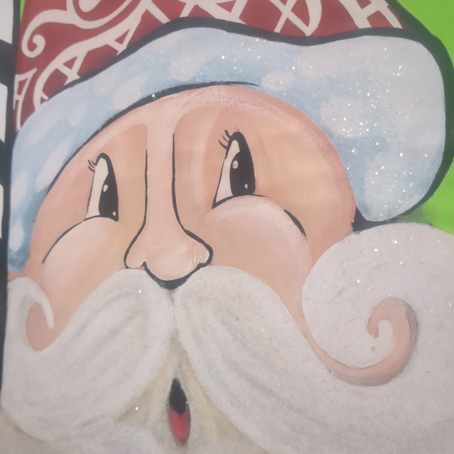 Santa Painted canvas LARGE Lisa Frost and Silvestri by Demdaco