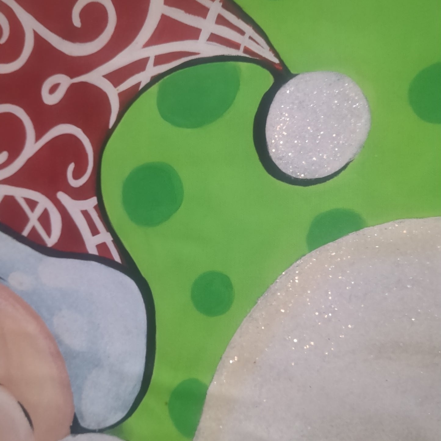 Santa Painted canvas LARGE Lisa Frost and Silvestri by Demdaco