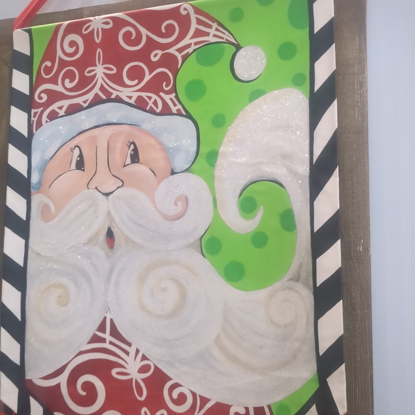 Santa Painted canvas LARGE Lisa Frost and Silvestri by Demdaco