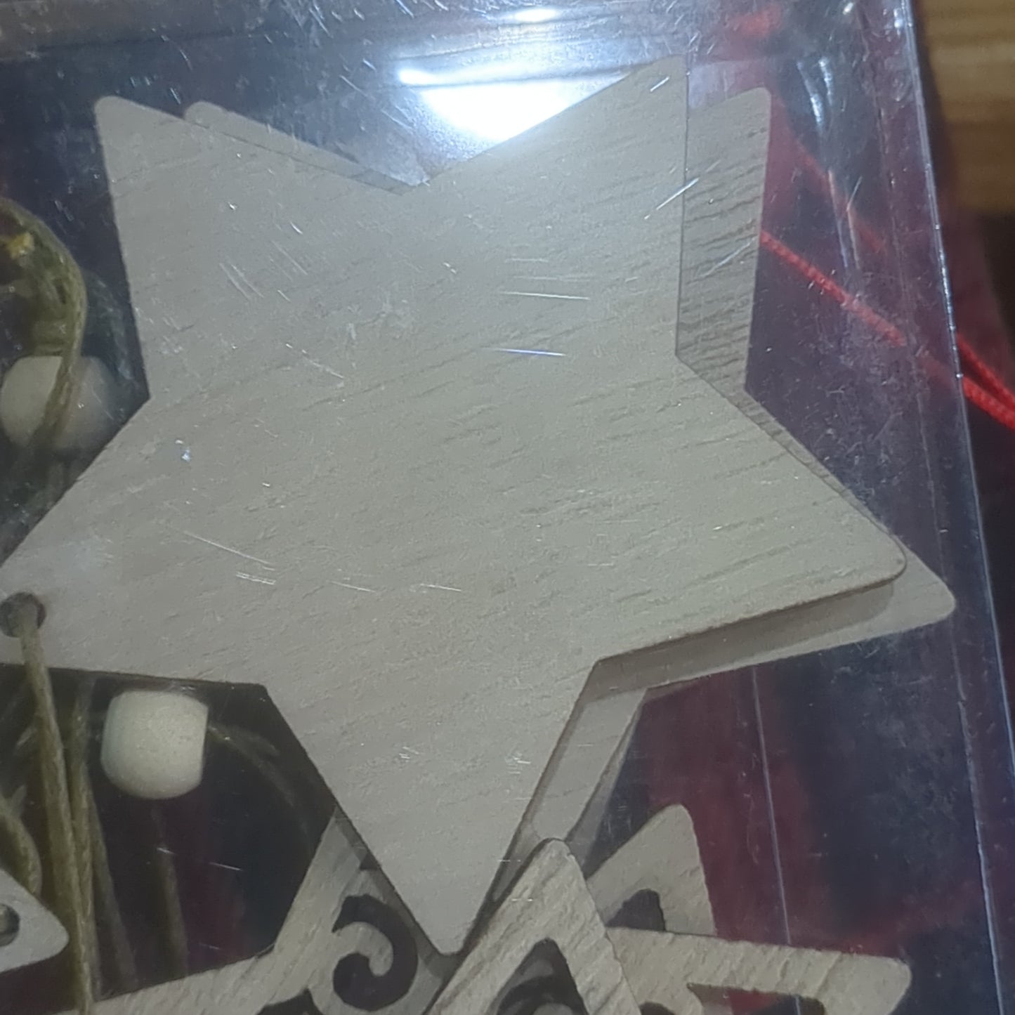 Wooden Star Ornament Set Of 12