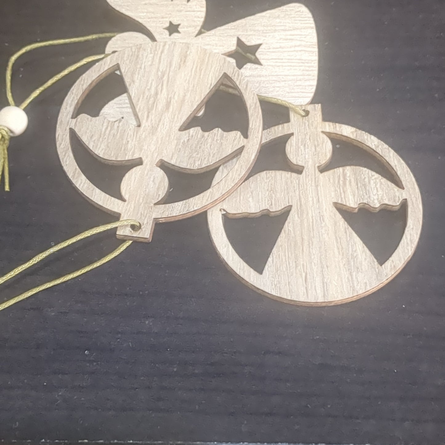Wooden Angel Ornament Set Of 12