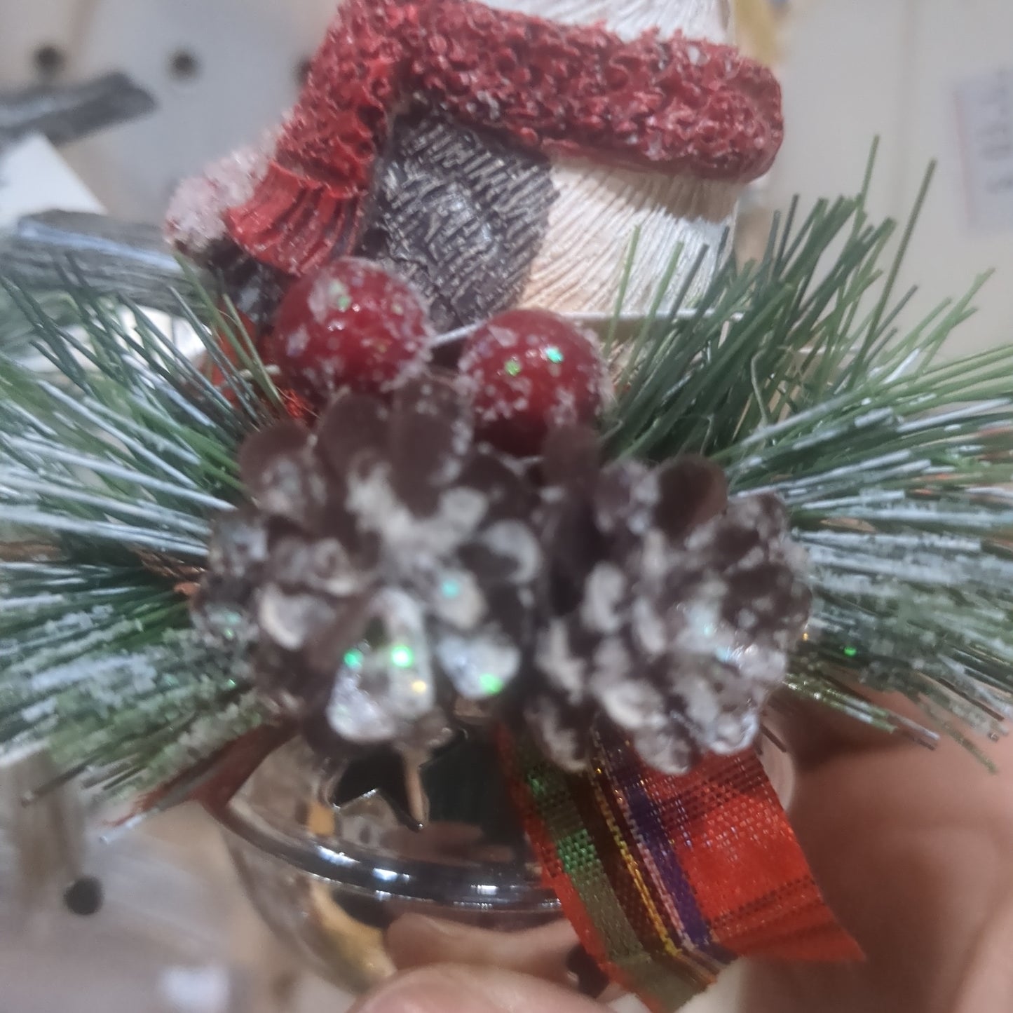 Bird on bell ornament