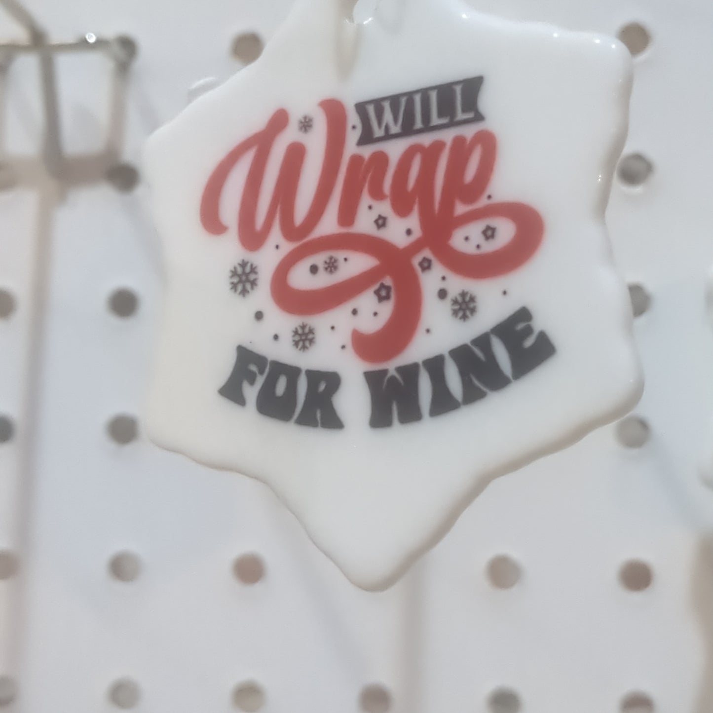 Ceramic wine ornament will wrap for wine