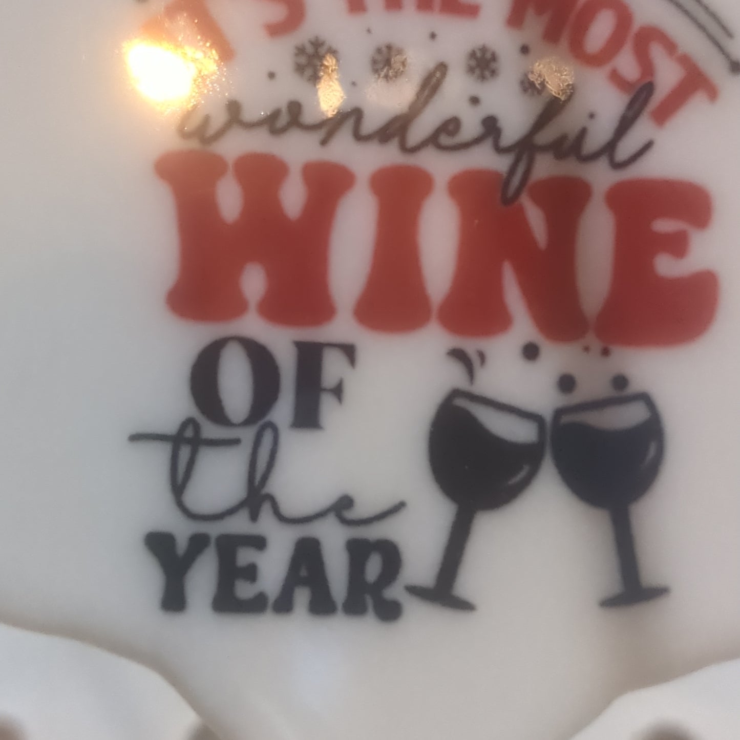 Ceramic wine ornament it's the most wonderful wine of the year