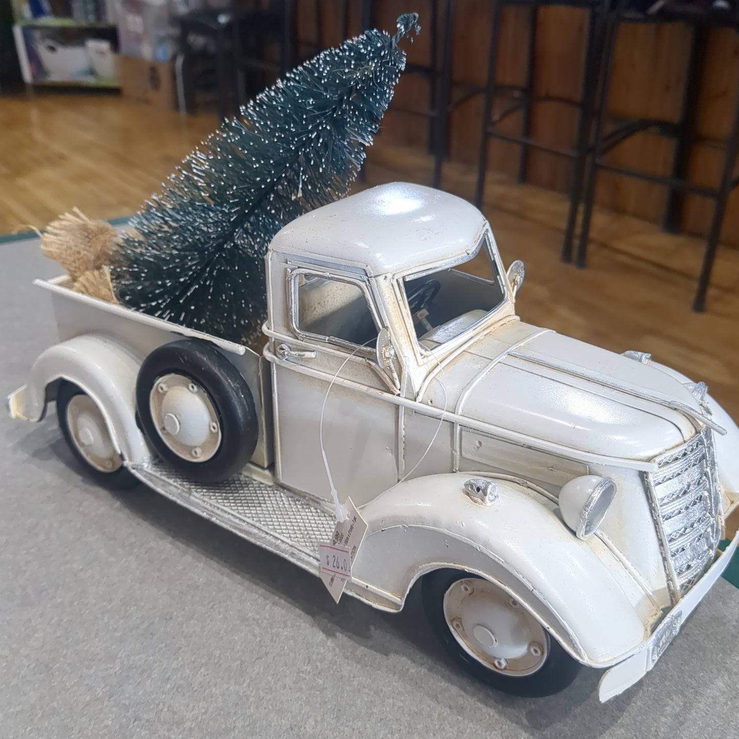 White metal truck
