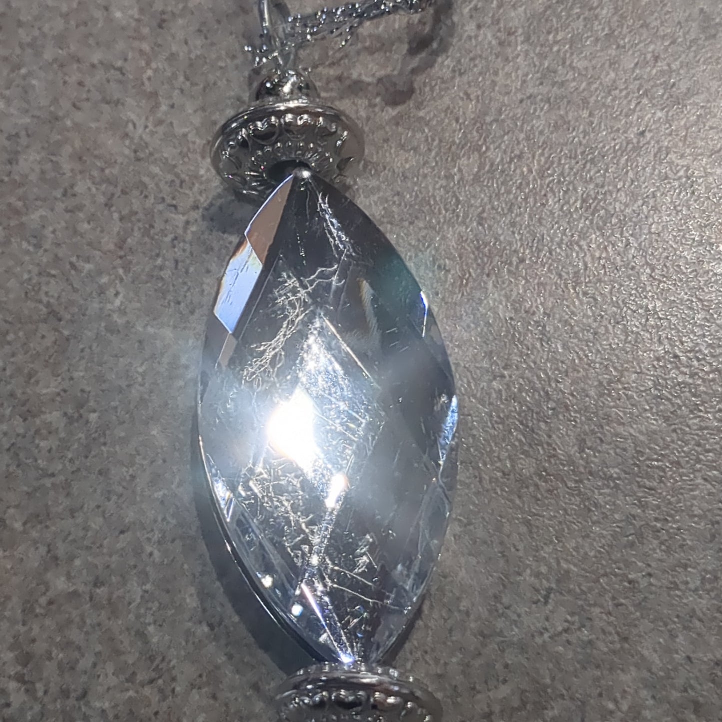 Acrylic teardrop with dangle