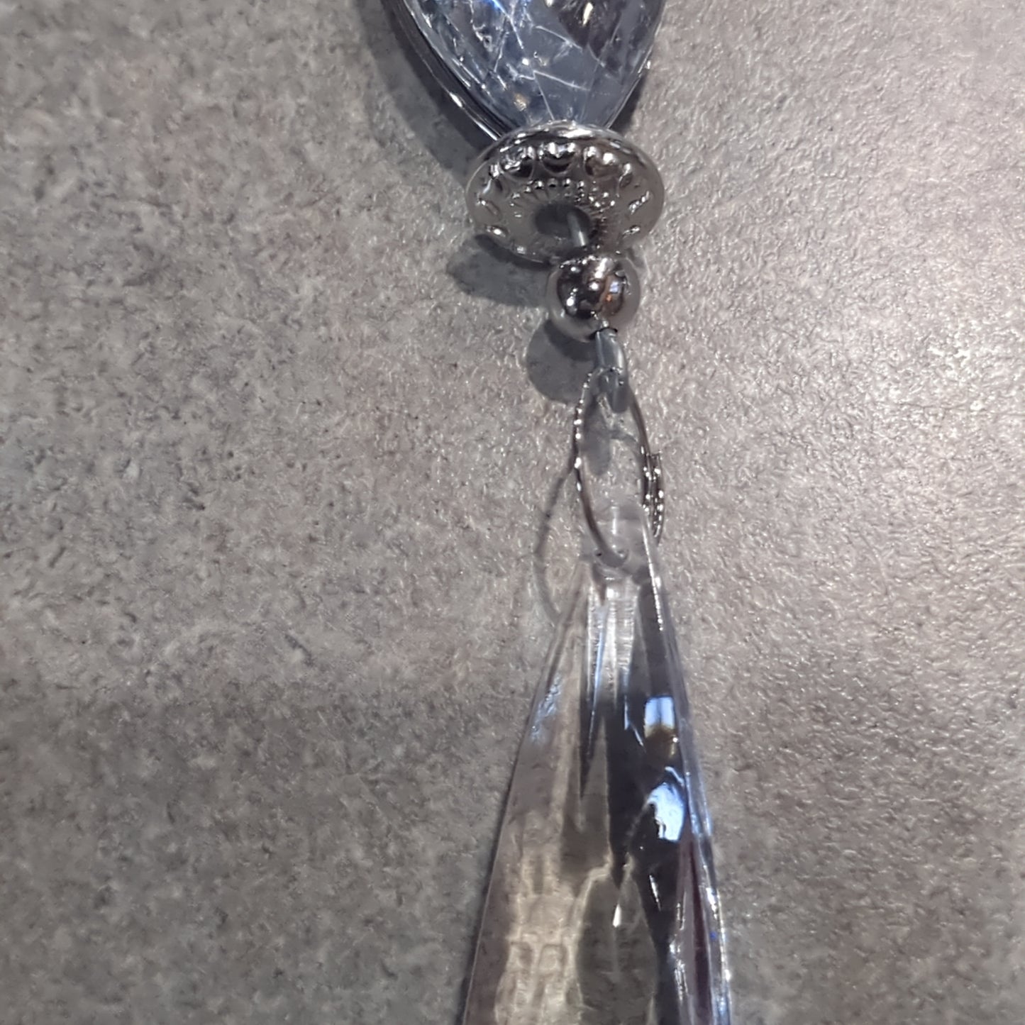 Acrylic teardrop with dangle