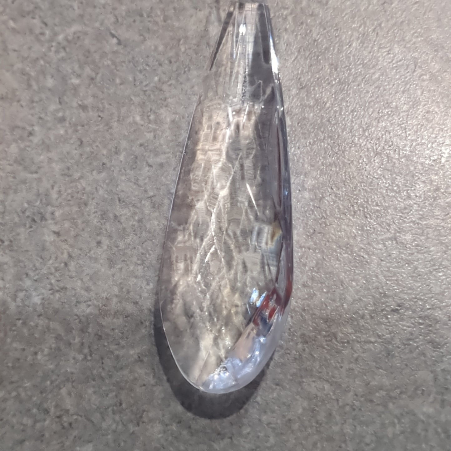 Acrylic teardrop with dangle