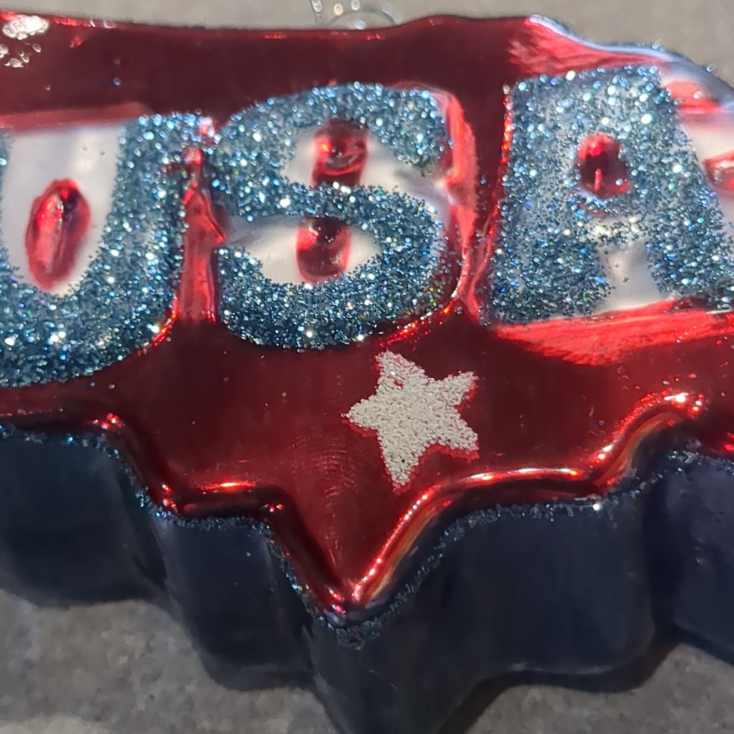 Glass Usa Flag Ornament