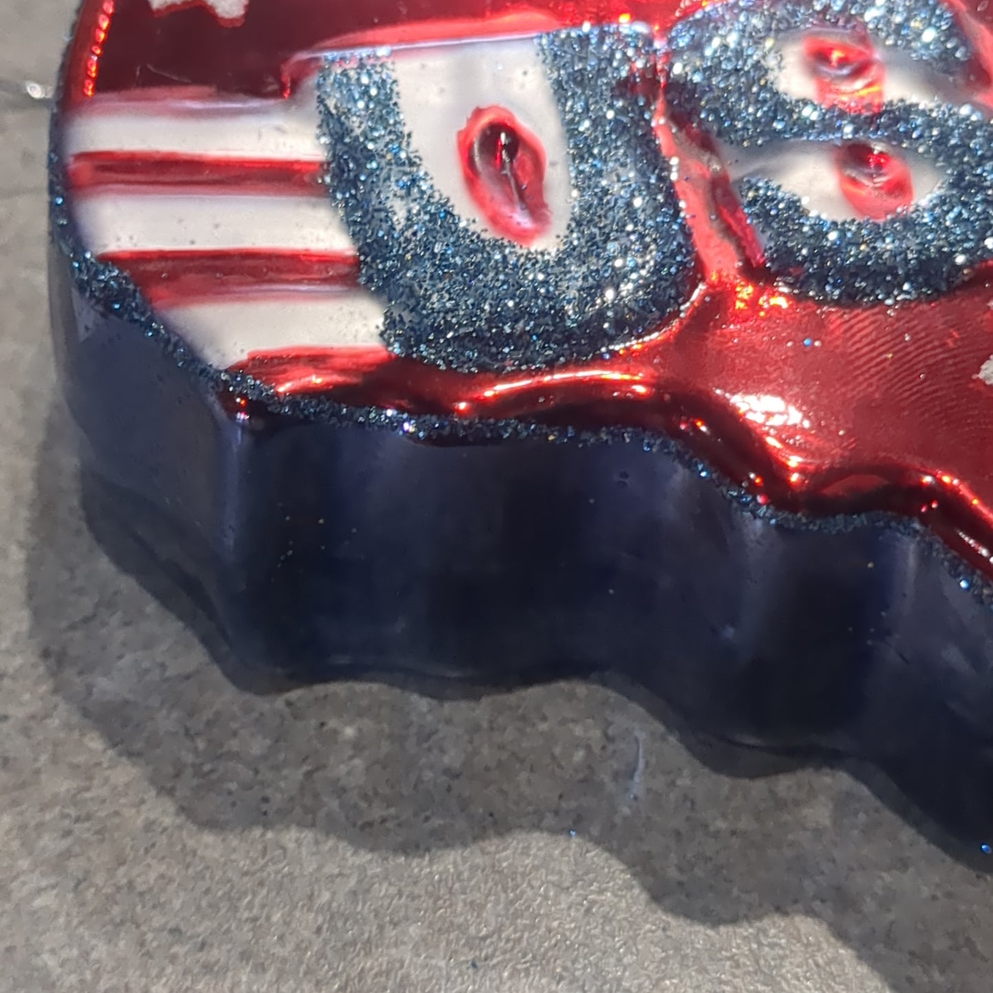 Glass Usa Flag Ornament