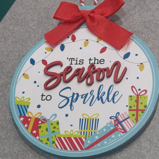 MDF ball ornament 'tis the season to sparkle