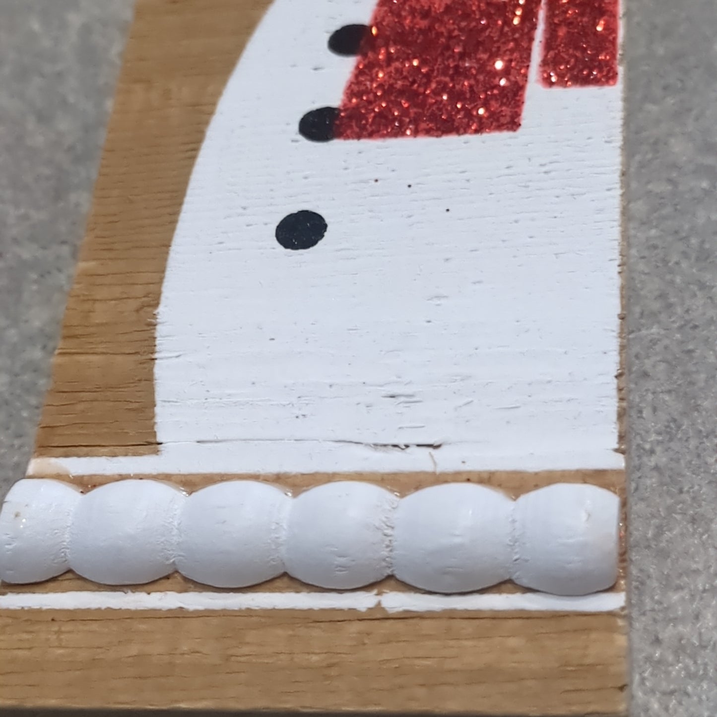 MDF ornament with a snowman