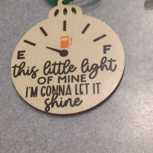 MDF ball ornament This little light of mine and I'll let it shine