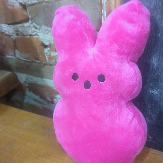 Plush colorful Easter bunny marshmallow hot pink