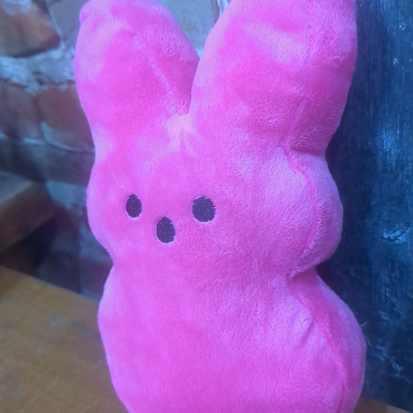 Plush colorful Easter bunny marshmallow hot pink