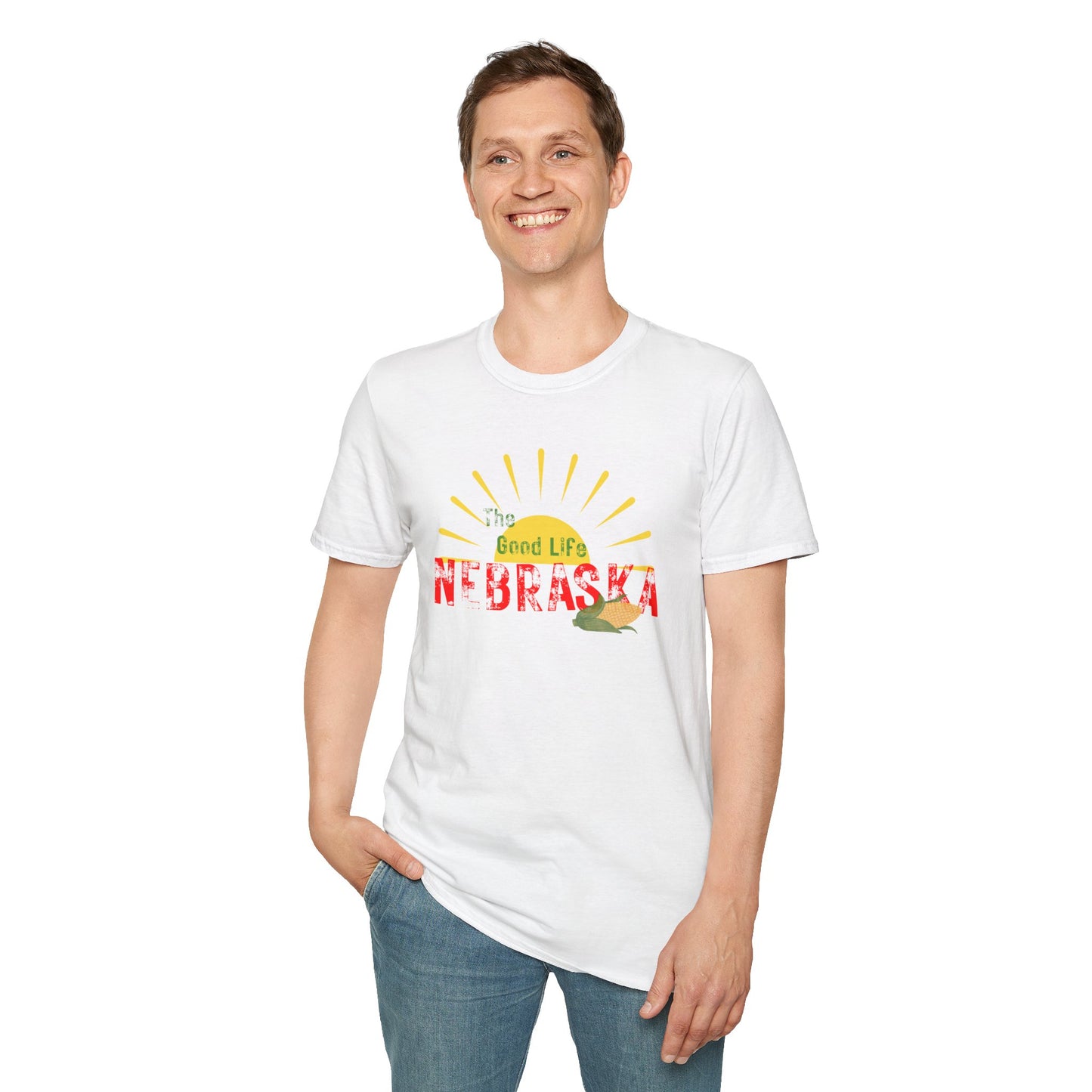 Nebraska The Good Life Unisex Softstyle T-Shirt