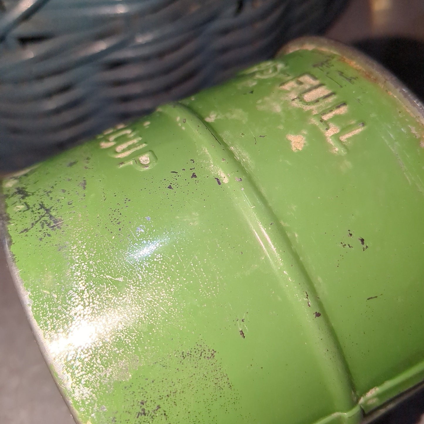 Vintage Green Two Cups flour sifter