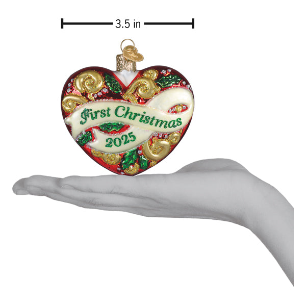 2025 First Christmas Heart Ornament NOT AVAILABLE AT MINDEN LOCATION