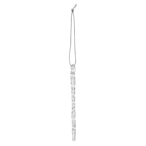 Clear Glass Icicles Set Of 6 Ornament NOT AVAILABLE AT MINDEN LOCATION