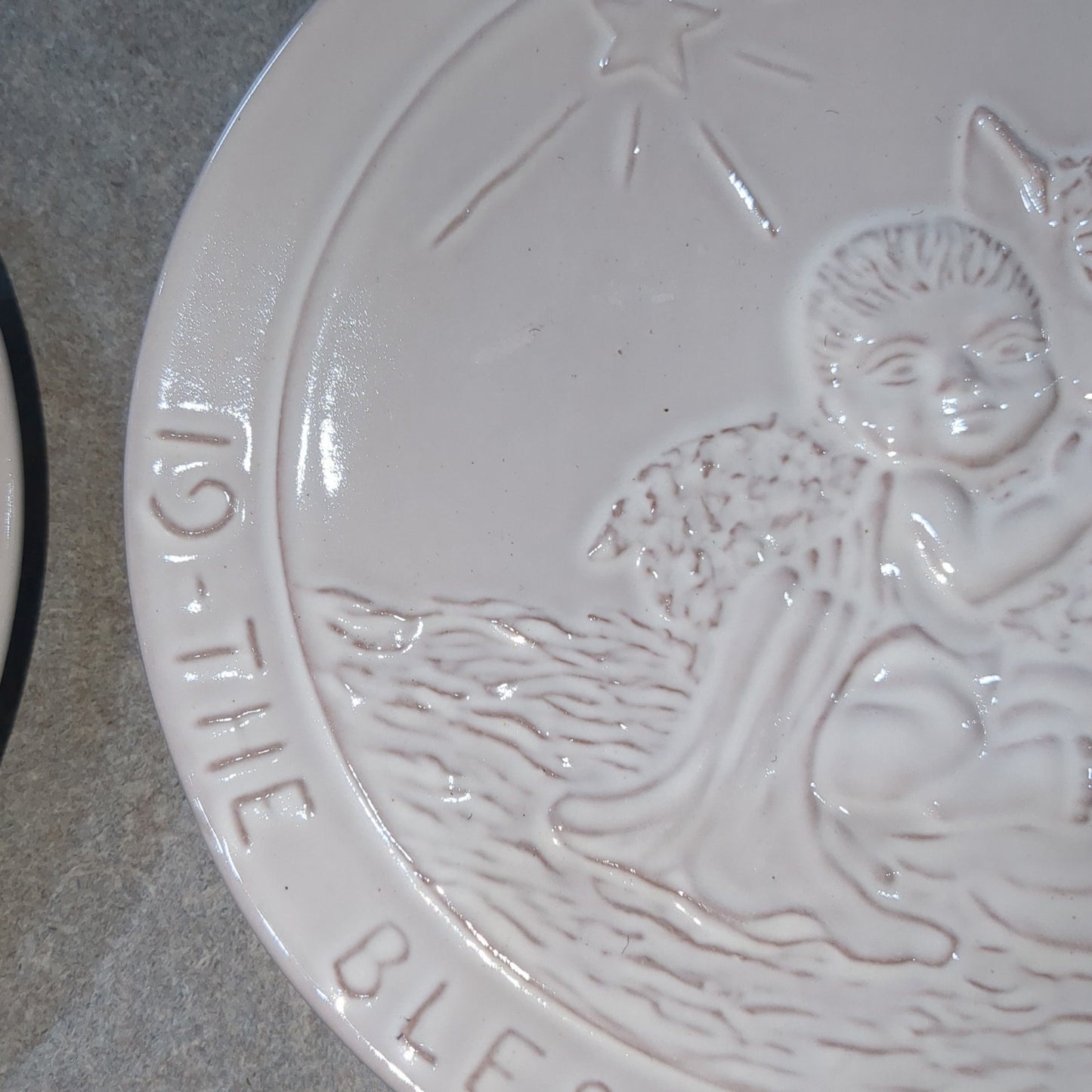 vintage frankoma plate 1989 the blessing of Christmas