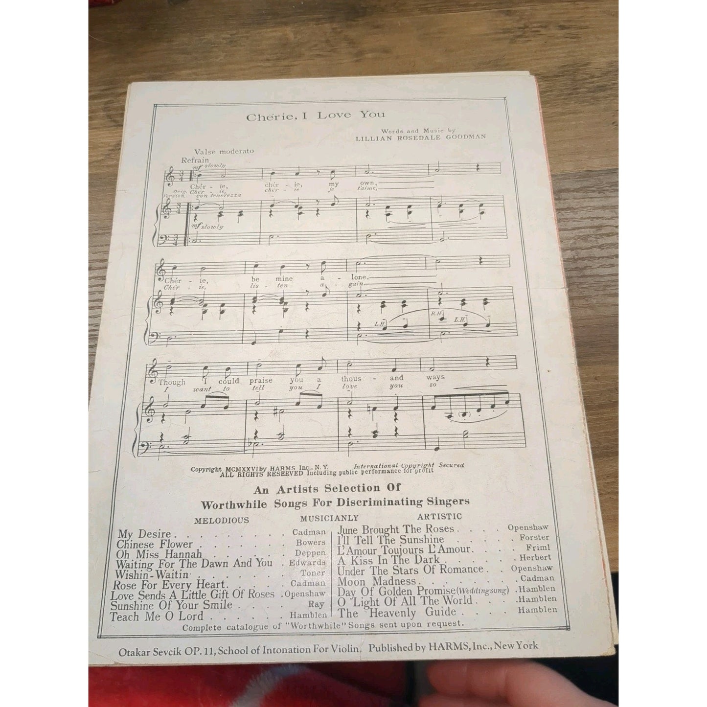 Vintage Sheet Music 1926 - FALLING in Love With You Davis/Meyer