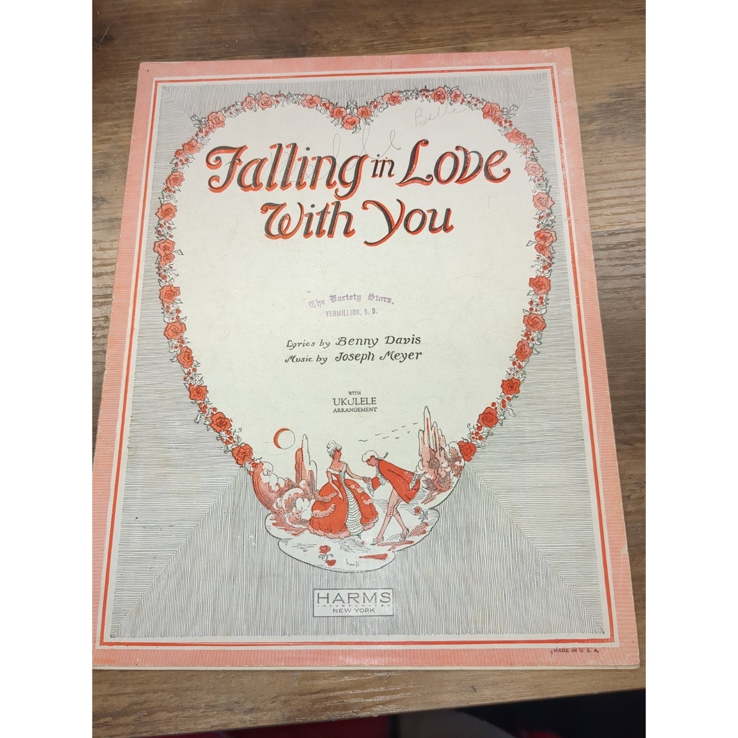 Vintage Sheet Music 1926 - FALLING in Love With You Davis/Meyer